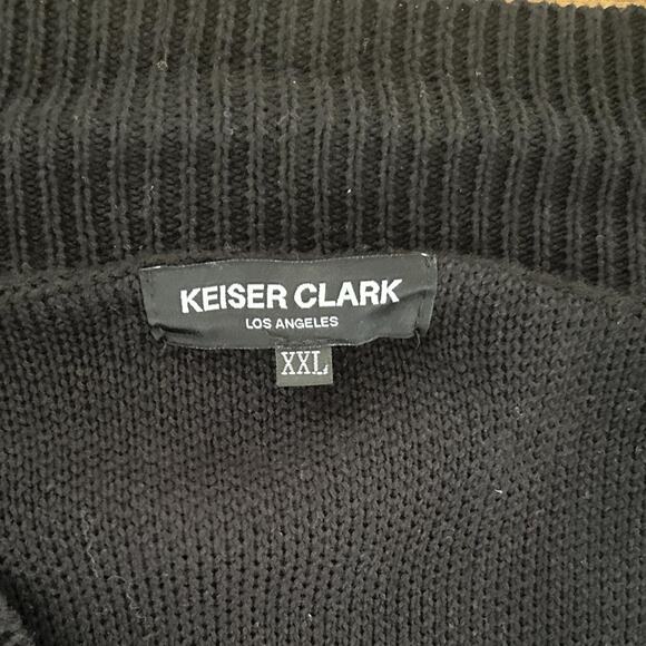 Cardigan Utah Jazz Letterman Sweater by Keiser Clark Men's 2XL Yellow & Black - Picture 3 of 10